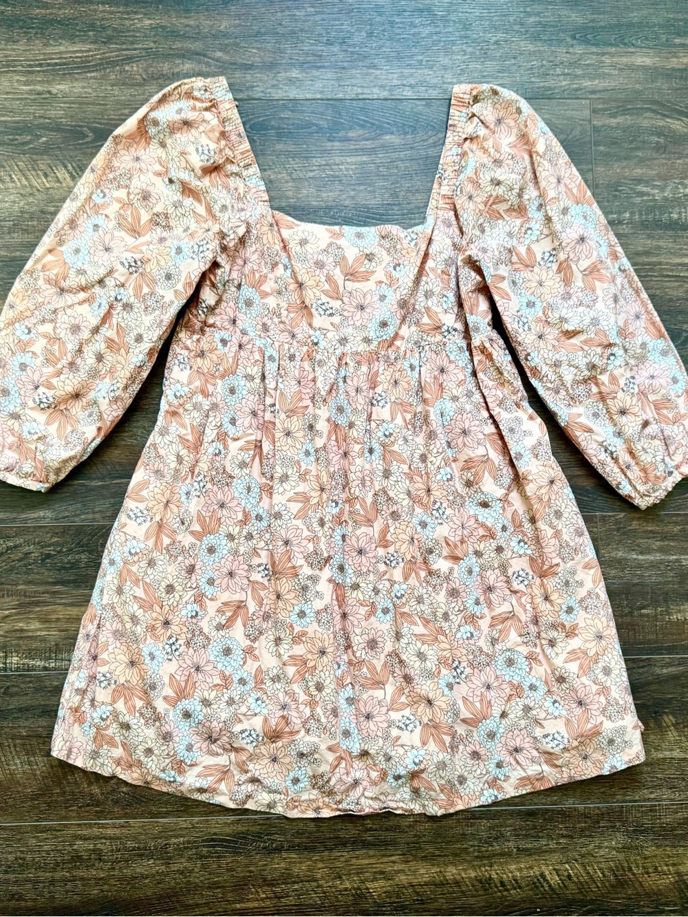J.Crew Squareneck Cotton Poplin Dress in Zinnia Floral XL - Picture 3 of 9